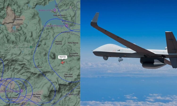 Dron de la Fuerza Aérea estadounidense sobrevuela Edomex por horas