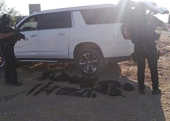 Guardia Estatal asegura vehículo y armamento en Nuevo Laredo