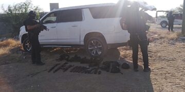 Guardia Estatal asegura vehículo y armamento en Nuevo Laredo