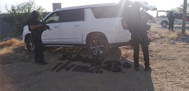 Guardia Estatal asegura vehículo y armamento en Nuevo Laredo