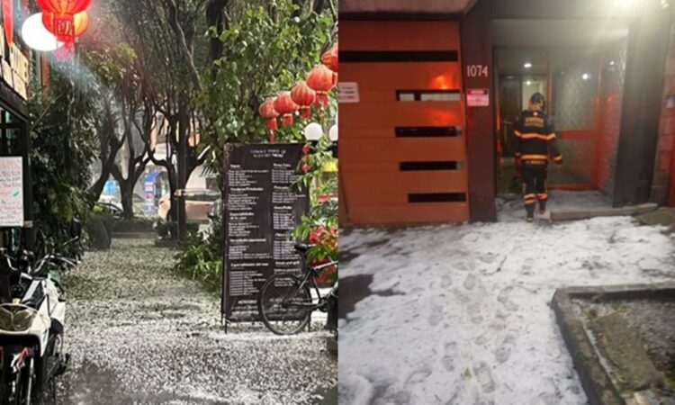 Sorprende fuerte granizada a habitantes de la Ciudad de México