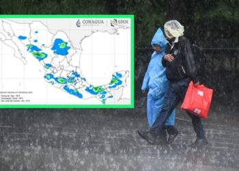 Alertan por fuertes lluvias de más de 50 mm en 4 estados este lunes