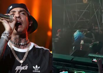 Agrede Natanael Cano a un DJ de la producción de su concierto