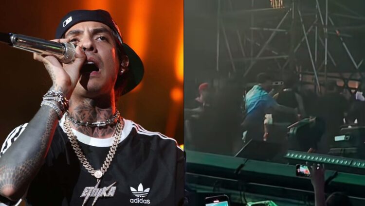 Agrede Natanael Cano a un DJ de la producción de su concierto