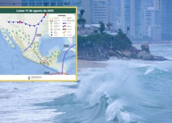 Alertan por oleaje de hasta 2.5 metros de altura en 7 estados este lunes