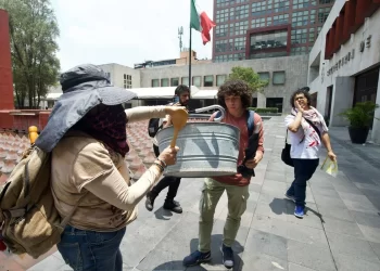 Protestan frente a SRE por genocidio en Gaza