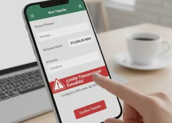 Límite en transferencias bancarias será de $12,800.00 a partir de octubre