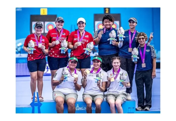 Maya Becerra, Mariana Bernal y Adriana Castillo logran oro histórico en Mundial de Tiro con Arco 2025