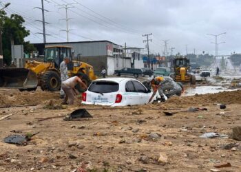 Lluvias intensas por huracán ‘Lorena’ en Baja California Sur