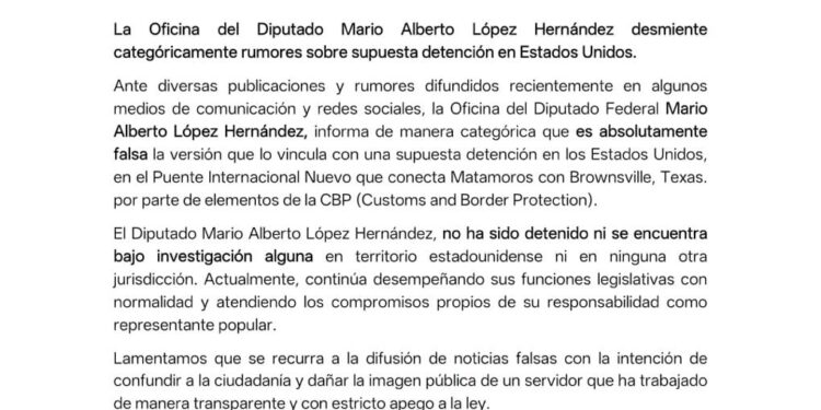 Revocan visa a diputado Mario López; niega detención en EU