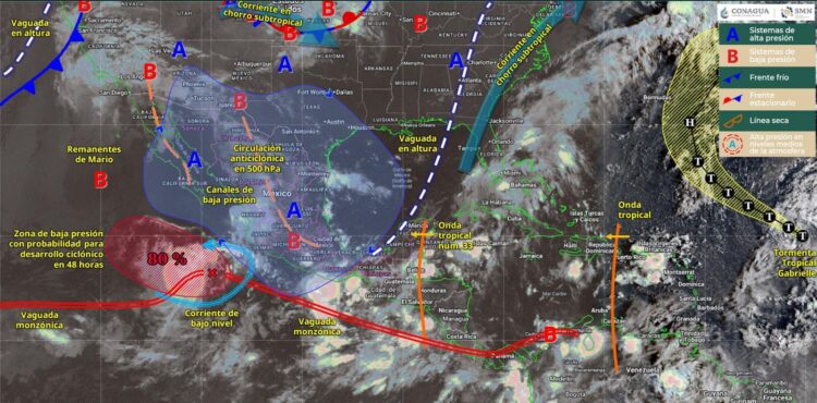 Pronostican lluvias fuertes para Tamaulipas este jueves