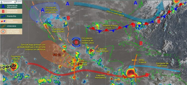 Tamaulipas y noreste del país bajo alerta por lluvias muy fuertes