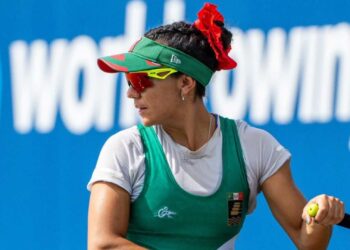 Kenia Lechuga sube al podio en Mundial de Remo Shanghái
