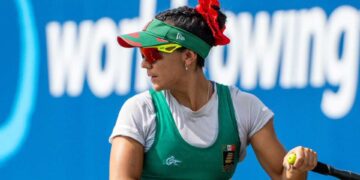 Kenia Lechuga sube al podio en Mundial de Remo Shanghái