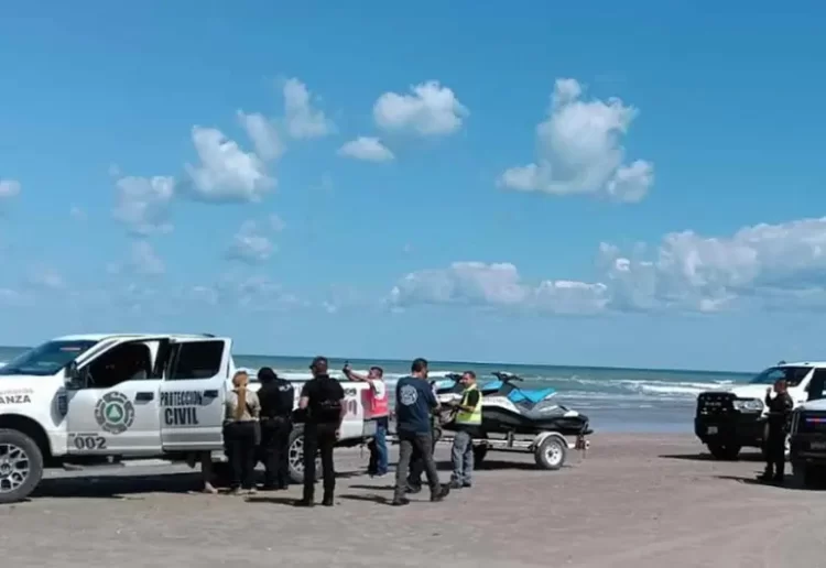 Entrenador fallece en playa Bagdad de Matamoros al tratar de rescatar a su hijo 