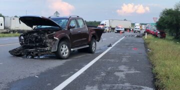 Cinco muertos y 5 heridos en choque frontal de camionetas en la carretera Tampico-Monterrey
