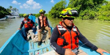 Monitorea Protección Civil caudal del río Pánico con recorridos en lanchas