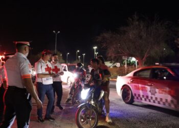 Tránsito y Cruz Roja refuerzan acciones preventivas de accidentes para motociclistas en Victoria