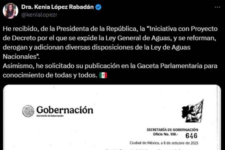 Recibe Cámara de Diputados iniciativa de la Presidencia para reformar la Ley General de Aguas
