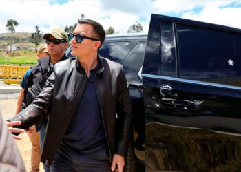 Daniel Noboa sufre ataque durante protestas indígenas
