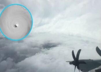 Cazatormentas capta el ojo del huracán Melissa