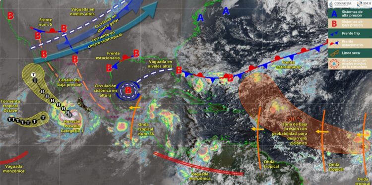 Huracán “Priscila” no representa riesgo para Tamaulipas