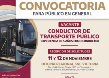 Busca STPS trabajadores para operadores de camiones de transporte público en Tamaulipas