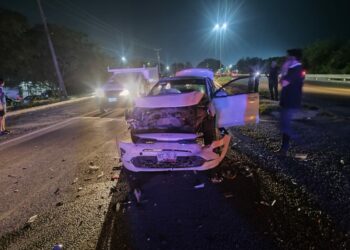 Cuatro heridos en aparatoso accidente en Libramiento “Portes Gil” de Cd. Victoria