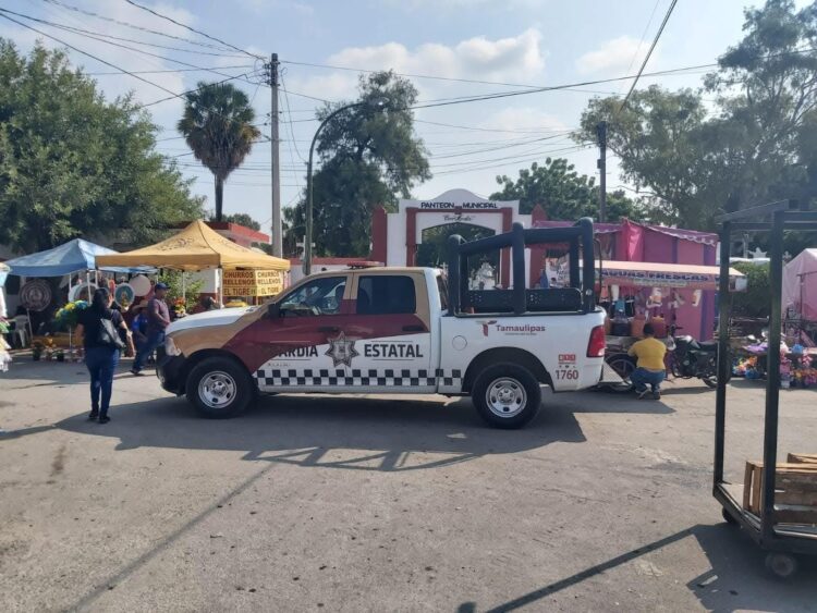 Despliegan operativo de seguridad por celebraciones del Día de Muertos en Tamaulipas