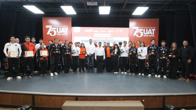 Entrega rector el galardón “Orgullo UAT” tras desempeño histórico de medallistas universitarios