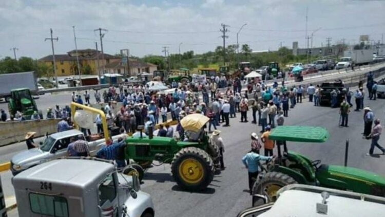 Agricultores de Tamaulipas protestarán en 2 puentes internacionales y 2 carreteras fronterizas el lunes 24