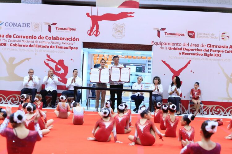 Reinauguran área de Gimnasia Artística de la Unidad Deportiva Siglo XXI de Cd. Victoria