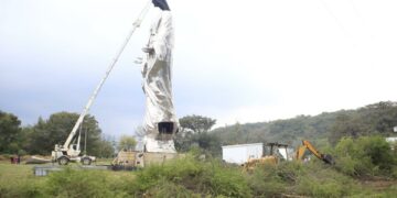 Antes de su inauguración, se incrementan visitas a la Virgen monumental de El Chorrito