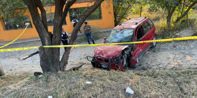Muere conductor al estrellarse contra árbol