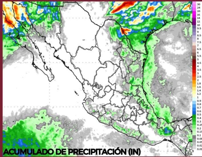 Pronostica PC lluvias durante el fin de semana