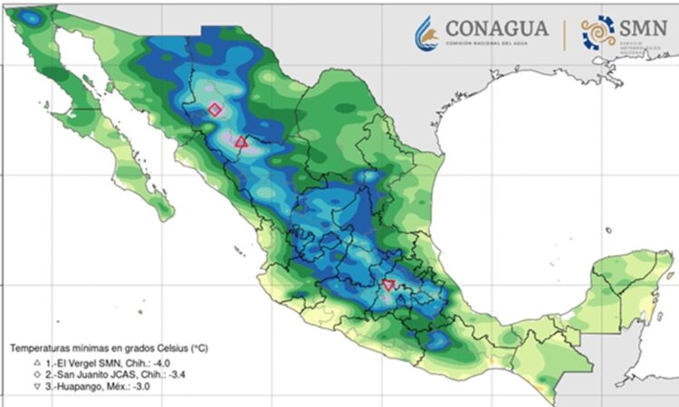 México enfrentará frío intenso y lluvias del 17 al 19 de noviembre