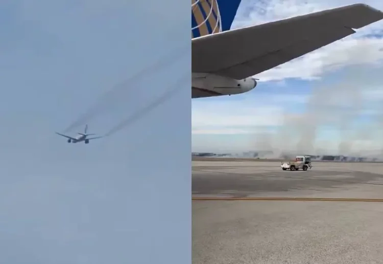 Avión con 275 pasajeros regresa por falla y provoca incendio en el aeropuerto