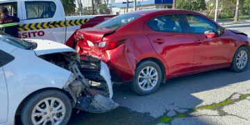 Choque por alcance en la Av. “José Sulaimán Chagnón” de Cd. Victoria