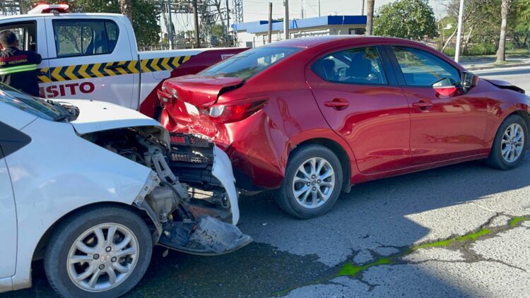 Choque por alcance en la Av. “José Sulaimán Chagnón” de Cd. Victoria