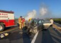 Cuatro muertos y seis heridos en choque frontal de autos en la carretera Victoria-Tampico