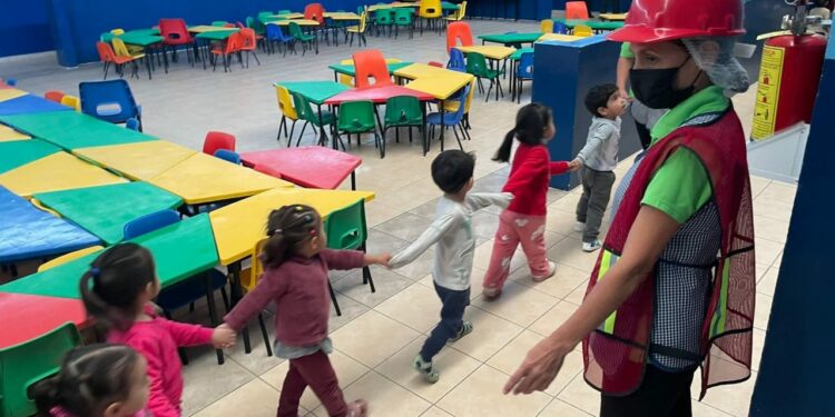 Realiza PC simulacro en guardería