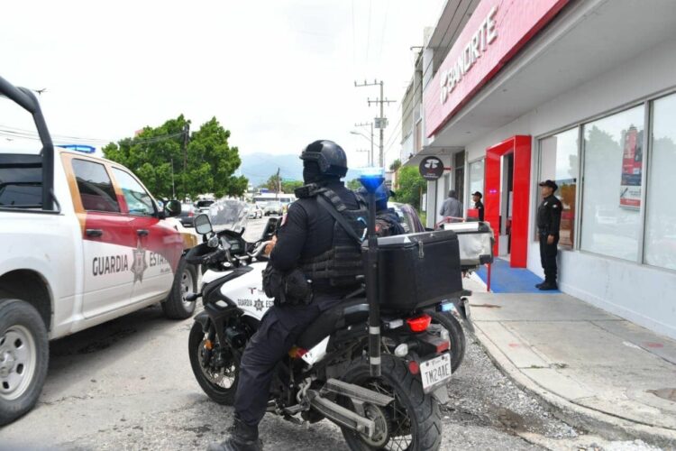 Refuerza Guardia Estatal vigilancia en bancos y cajeros ante pago de prestaciones
