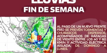 Pronostican lluvias para el domingo y lunes