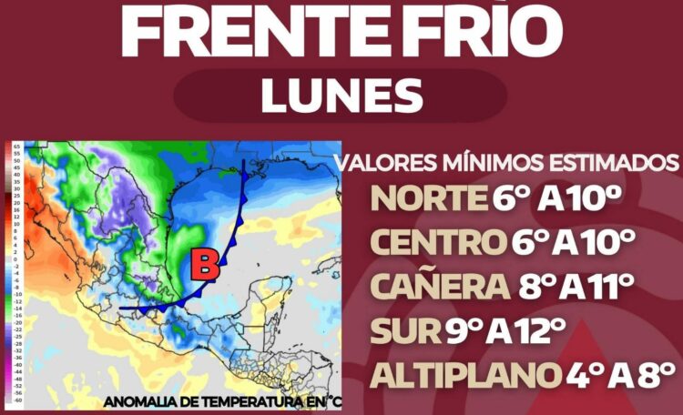 Nuevo frente frío sacudirá a Tamaulipas este lunes