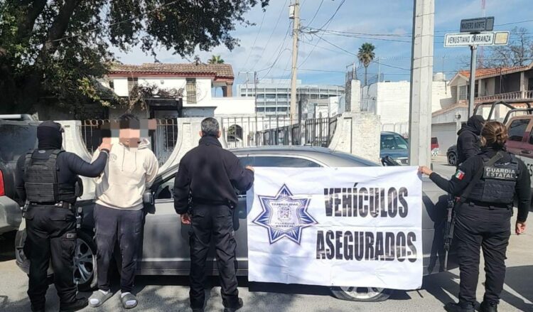 Guardia Estatal detiene a hombre con presunta droga tras persecución en Reynosa