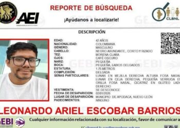 Desaparece catedrático y escritor colombiano en Monterrey, Nuevo León
