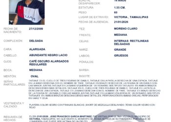 Desaparecen tres jóvenes en menos de 24 horas en Ciudad Victoria