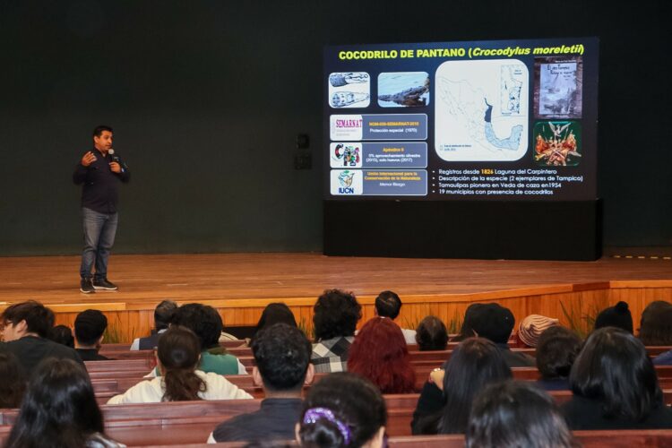 Investigadores de la UAT analizan interacción humano-cocodrilo en el sur de Tamaulipas