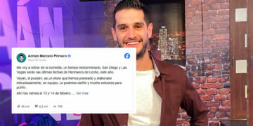 Desata Adrián Marcelo rumores de divorcio tras publicar y borrar mensaje sobre “años infelices”.