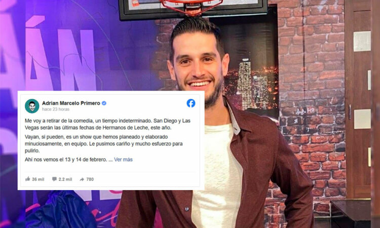 Desata Adrián Marcelo rumores de divorcio tras publicar y borrar mensaje sobre “años infelices”.